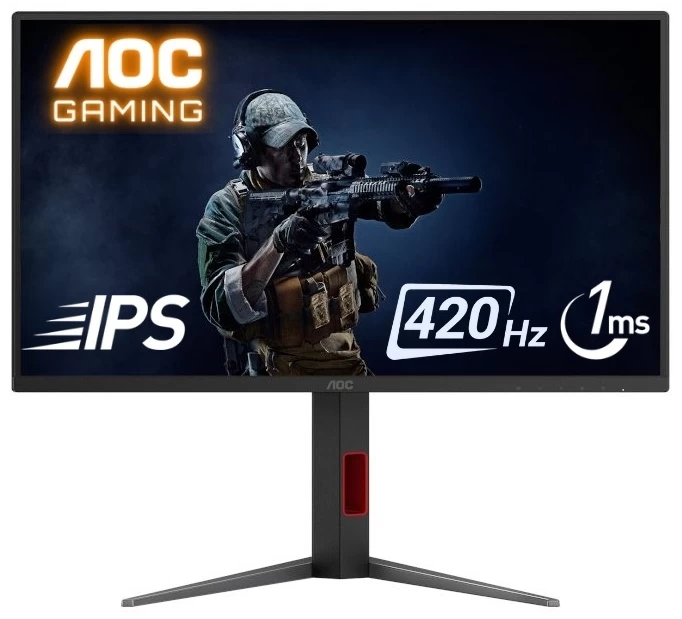 Игровой Монитор 24.5" AOC 25G4K черный/ 1920x1080/ 420Hz/ HDMI, DisplayPort/ 350 кд/м2/ 1 мс/ IPS