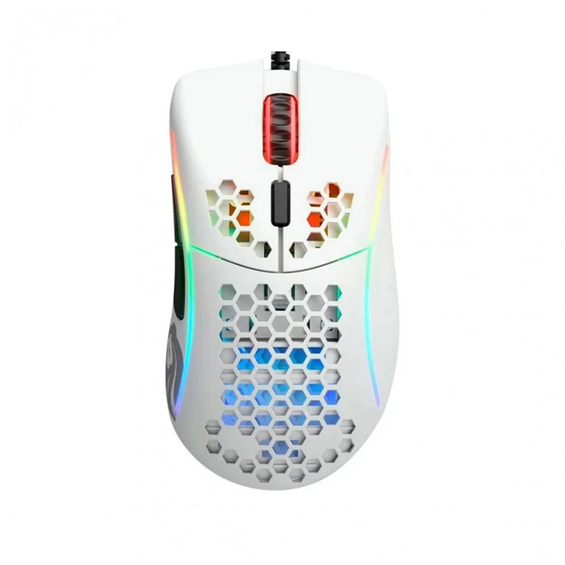 Мышь Glorious, Model D, GD-WHITE, Игровая, Оптическая, Проводная, Pixart PMW-3360 Sensor, 12000 DPI, 250+ IPS, 50G, 1000 Hz, RGB, 6 кнопок, Длина пров