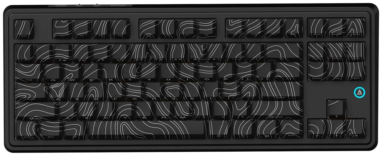 Клавиатура Ajazz, AK870/PLUS/Avocado/Black, AK870 Plus, Игровая, Механическая, TKL, Avocado Switches, Бесроводная, USB, 2,4 ГГц, Bluetooth, Подсветка 