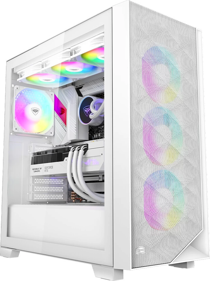 Корпус PCCooler C3D510 WH ARGB EATX/ATX/mATX/ITX 2x3.5", 2x2.5", USB3.0, 2xUSB2.0,  3xFAN ARGB included,  White