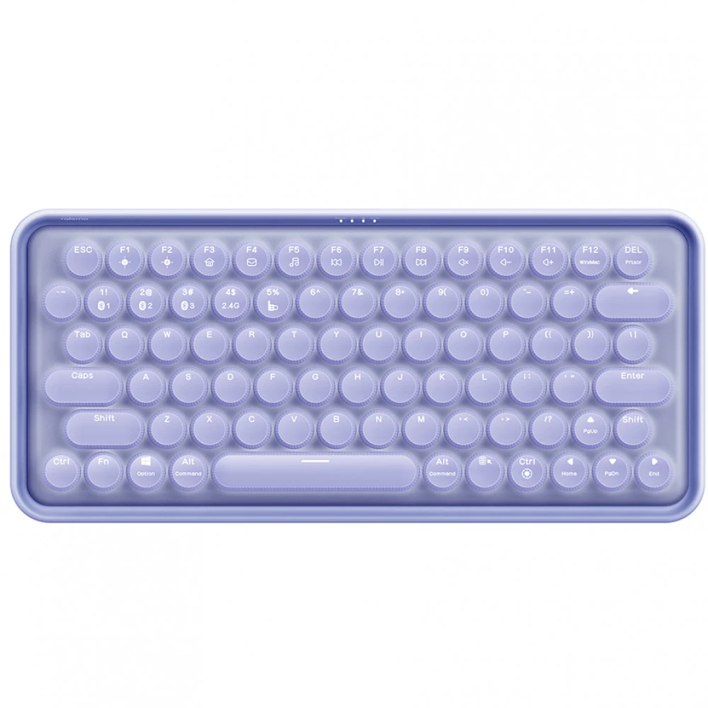 Клавиатура, Rapoo, Ralemo Pre 5, СИРЕНЕВАЯ 2.4 Гц, Bluetooth 5.0, 79 клавиш, USB, Перезаряжаемая литиевая батарея, Англ/Рус, Белый