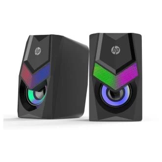 Колонки, HP, DHE-6000, 6Вт, USB, 3.5 Mini Jack, RGB, Длина кабеля 1,5м, Черный
