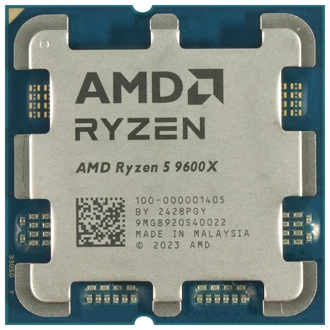 Процессор AMD Ryzen 5 9600X, oem ,CPU 3.9GHz (Granite Ridge, 5.4), 6C/12T, (100-000001405), 6/32MB, 65W, AM5,