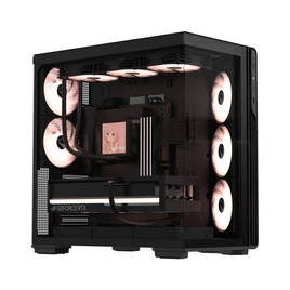 Компьютерный корпус, Formula V, Crystal Z7 PA Black, EATX/ATX/micro ATX, USB Type C/3.0*1, HD-Audio, Кулер 5*120 мм ARGB, Высота процессорного кулера 