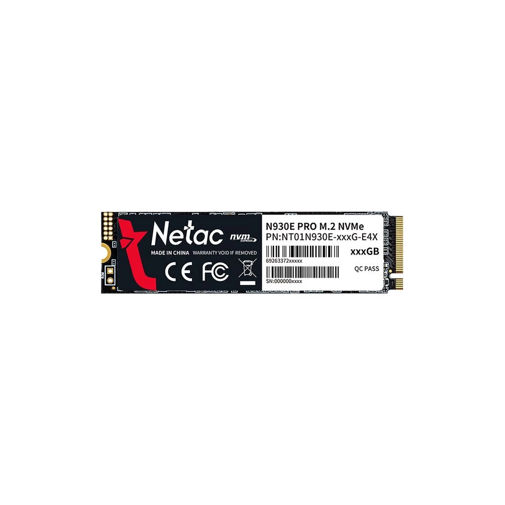 1 000 B SSD M.2 Netac, NT01N930E-001T-E4X, 1TB M.2 NVMe 2130/1720МБ/с 