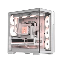 Компьютерный корпус, Formula V, Crystal Z7 PA White, EATX/ATX/micro ATX, USB Type C/3.0*1, HD-Audio, Кулер 5*120 мм ARGB, Высота процессорного кулера 