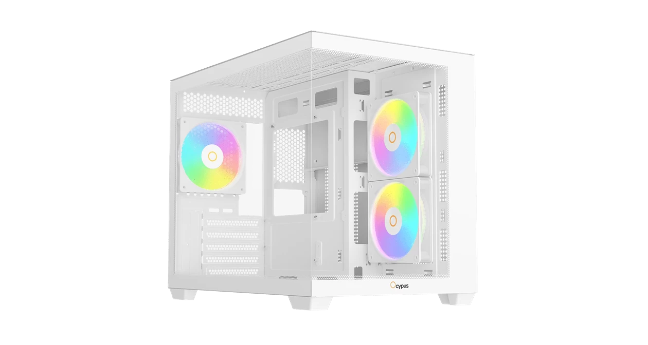 Корпус Ocypus Gamma C54 WH ARGB mATX/ITX 3xUSB Белый Gamma-C54-WHD300XX-GL