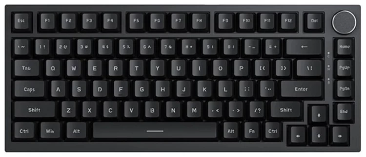 Клавиатура Ajazz, AK820/Red/Black, AK820, Игровая, Механическая, 75%, Red Switches, Проводная, USB, Подсветка белая, Анг/Рус, Чёрный