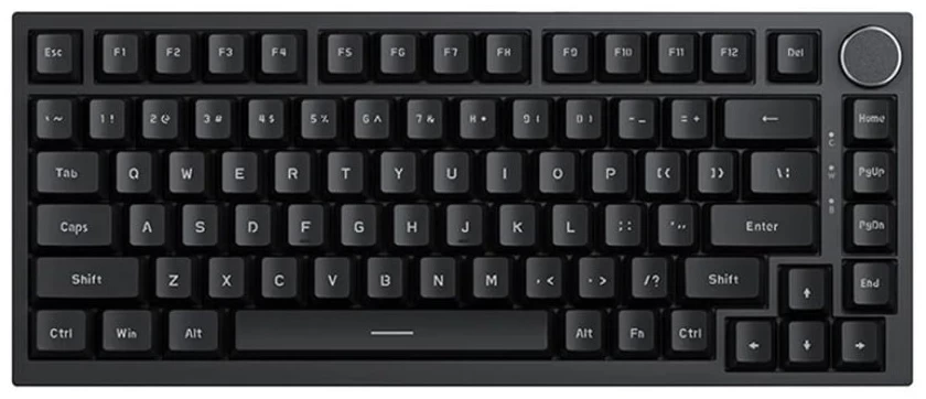 Клавиатура Ajazz, AK820/Red/Black, AK820, Игровая, Механическая, 75%, Red Switches, Проводная, USB, Подсветка белая, / ONLY ENGLISH /