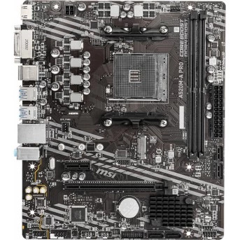 Мат.плата AMD MSI A520M-A PRO AM4 A520 2xDDR4 4xSATA3 RAID 1xM.2 HDMI DVI mATX