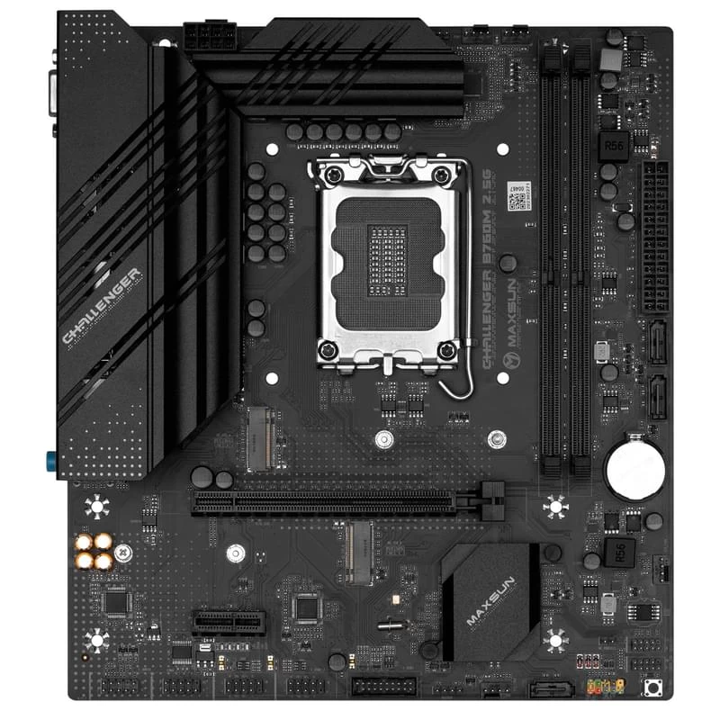 Мат.плата MaxSun Challenger B760M ,MB Socket1700, MATX, iB760 (VGA+HDMI), 2DDR4, PCIx16, PCIx1